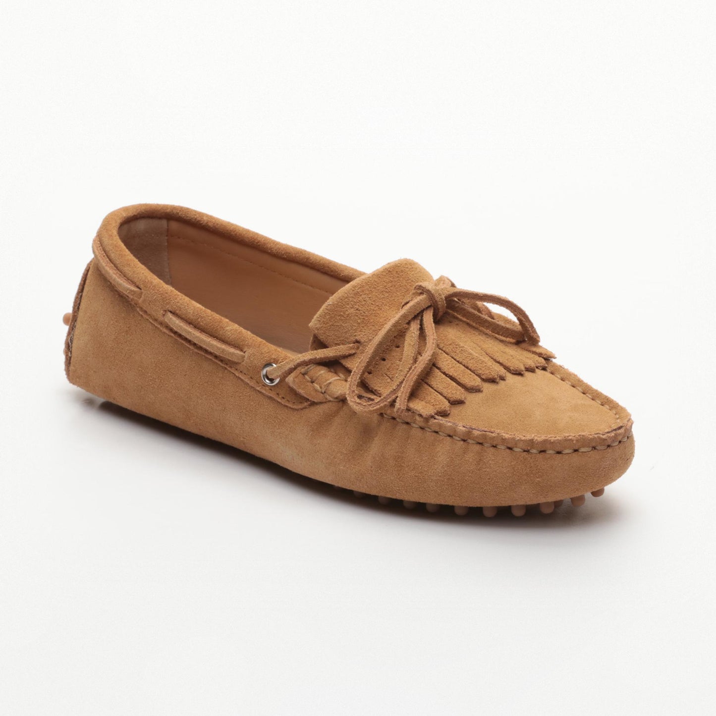POWYS mocassins à lacets cognac