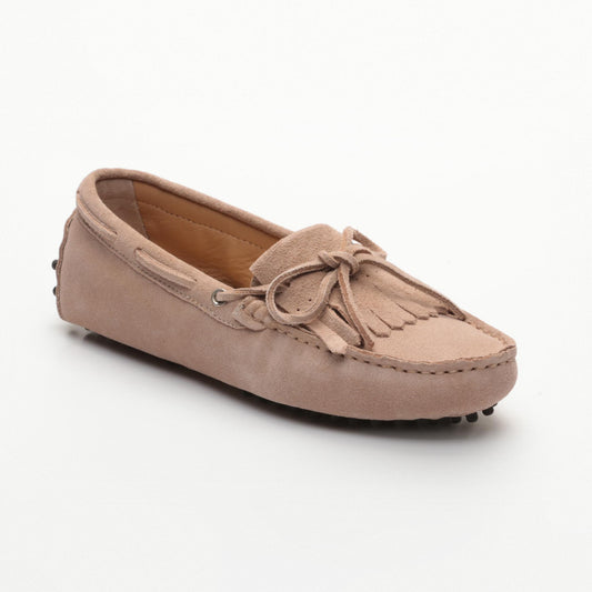 POWYS mocassins à lacets vieux rose