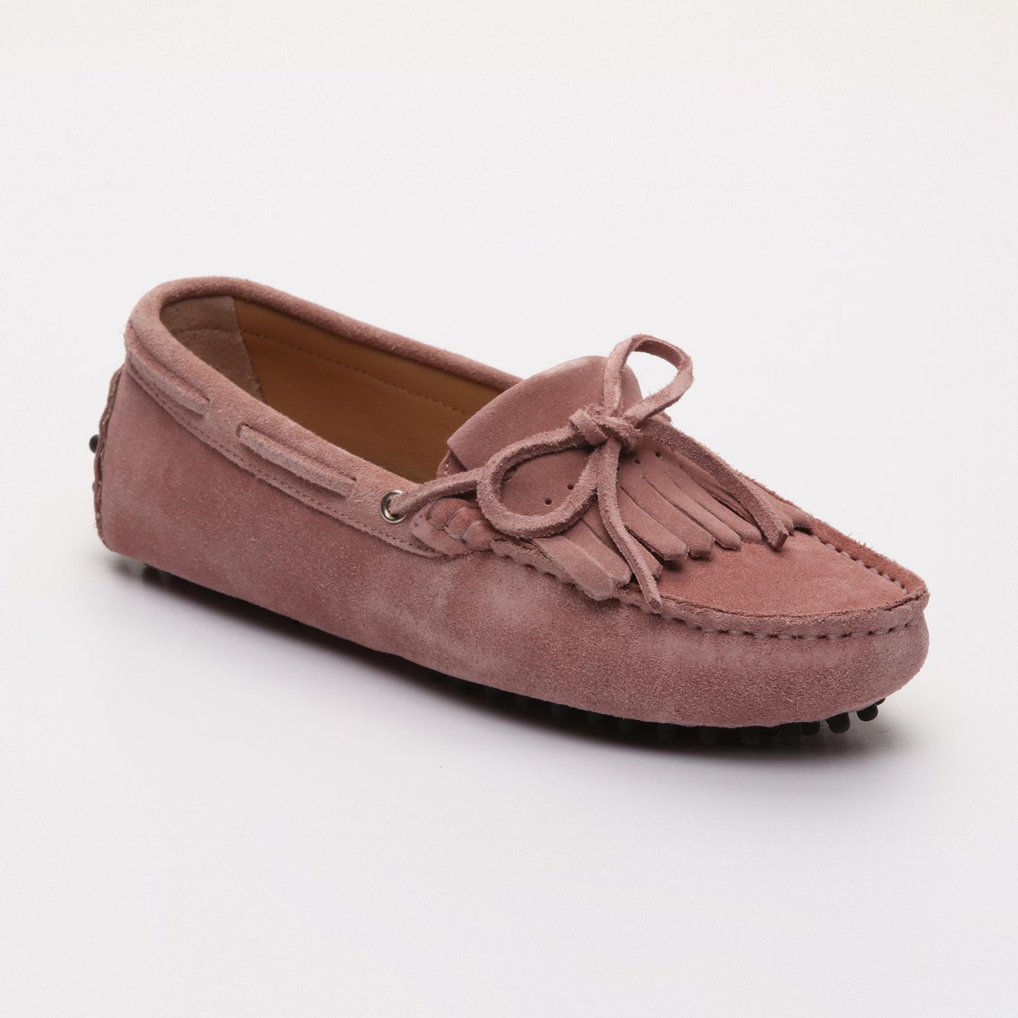 POWYS mocassins à lacets vieux rose clair